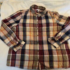 LL Bean Signature womens flannel shirt xl